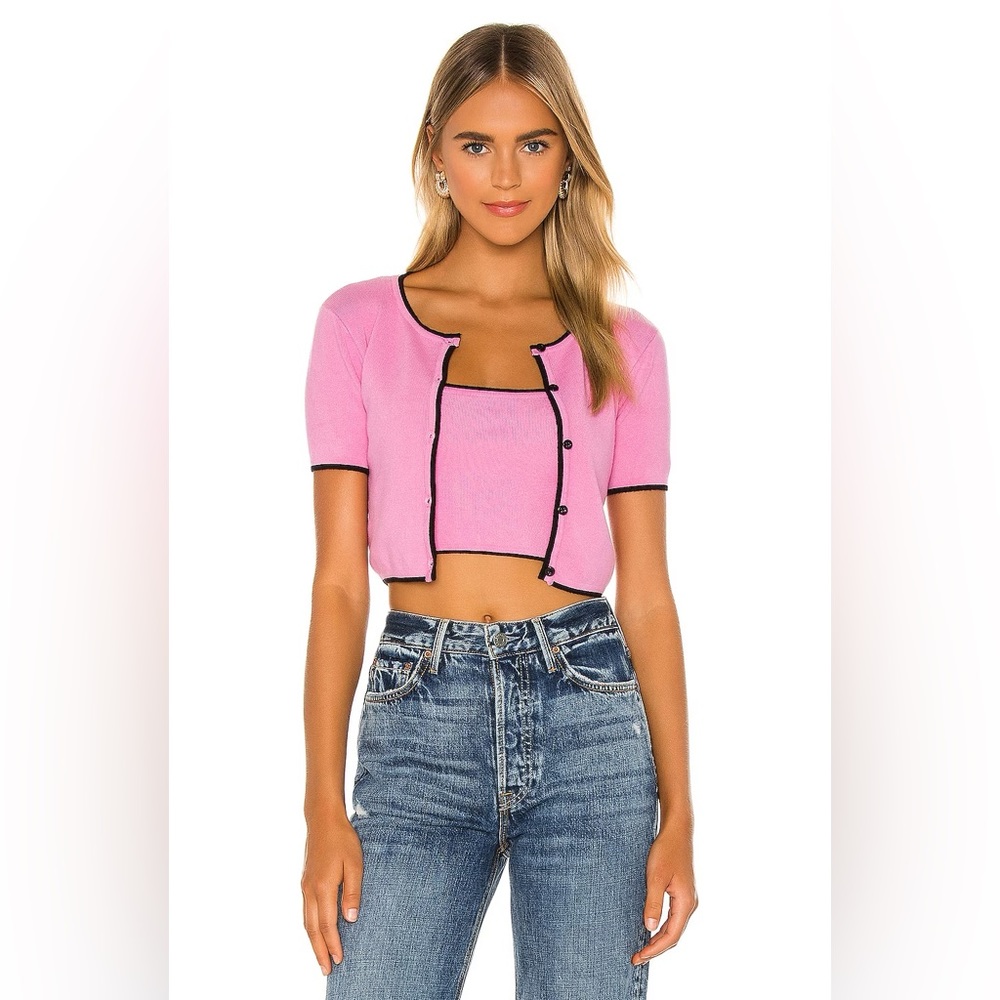 MAJORELLE Women's Amy Cardi Set in Pink, Size XS